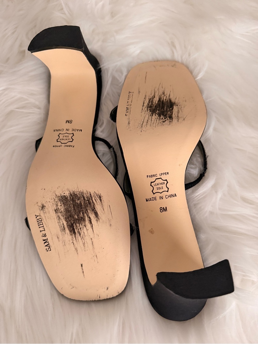 Sam & Libby Black Rhinestone-Embellished Slide Mules - Picture 7 of 10